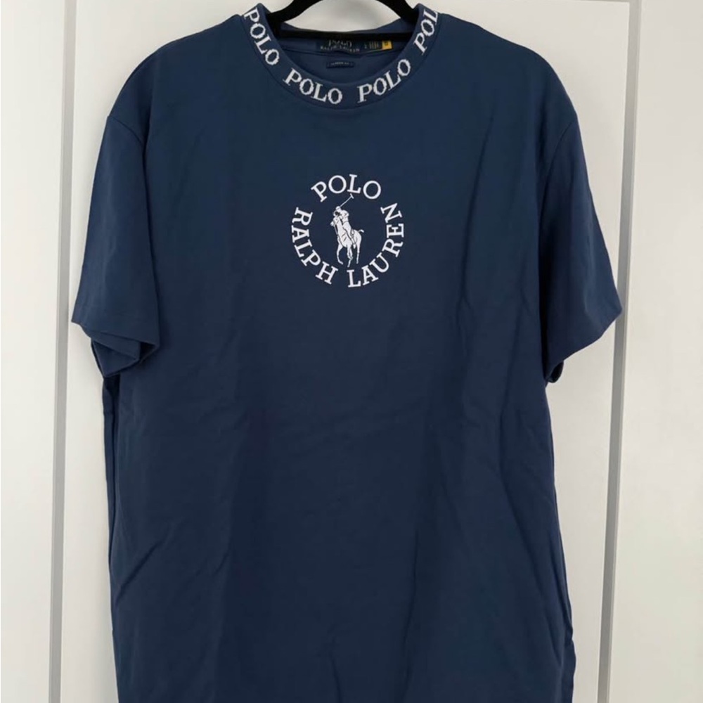 Polo by Ralph Lauren Navy Tee with White Logo